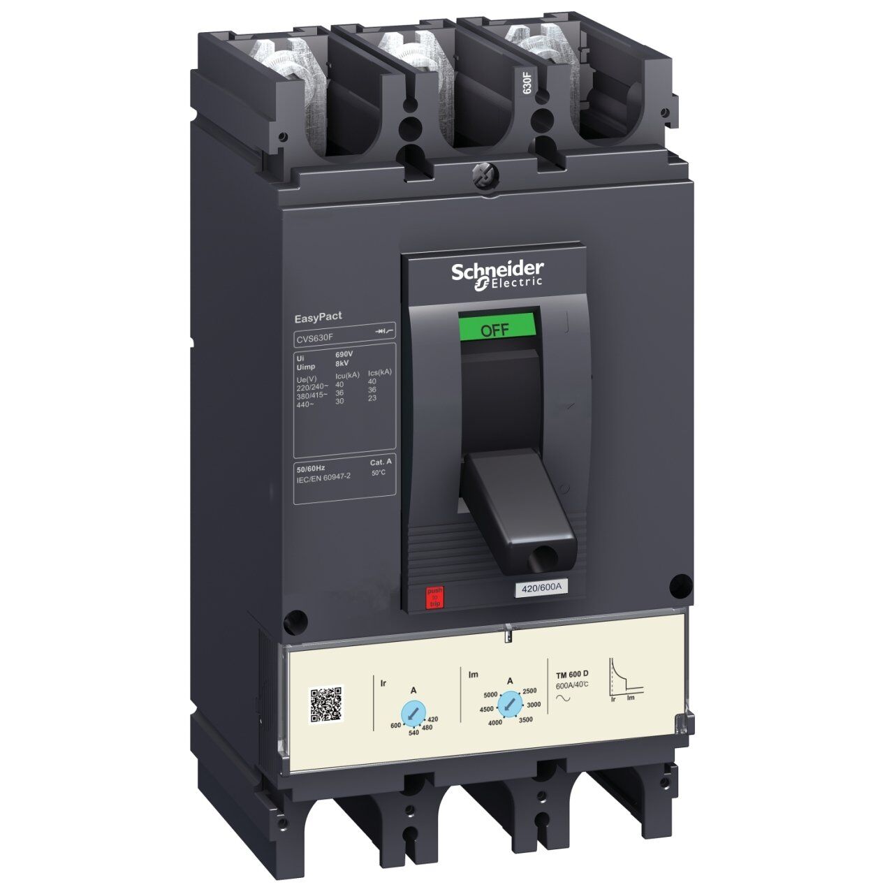 Schneider Electric LV563306 CVS630F TM600D 3P3D Devre Kesici