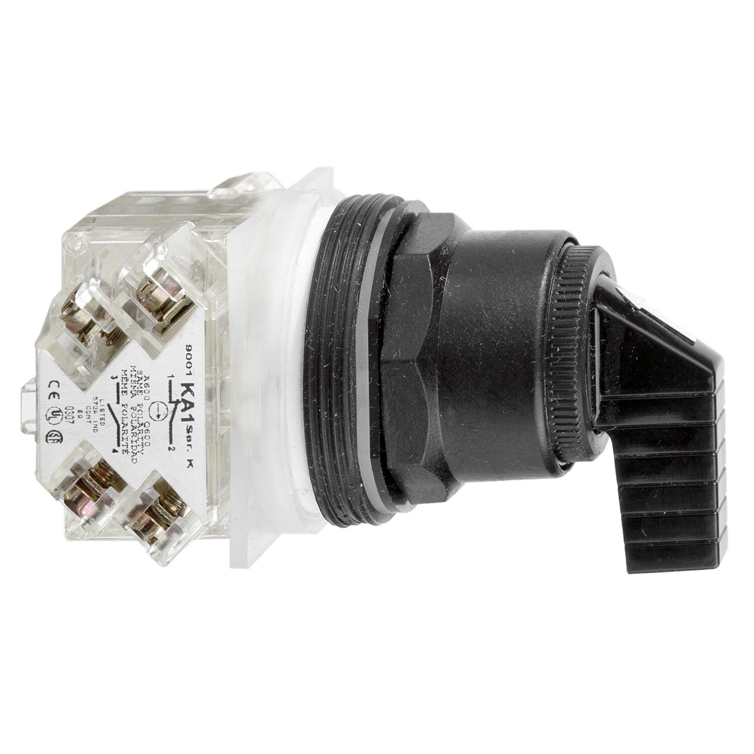 Schneider Electric 9001SKS53FB Mandal Buton Ø 30 - 3 Konum - Yaylı Dönüş, Merkeze Centre - Kontak Olmadan