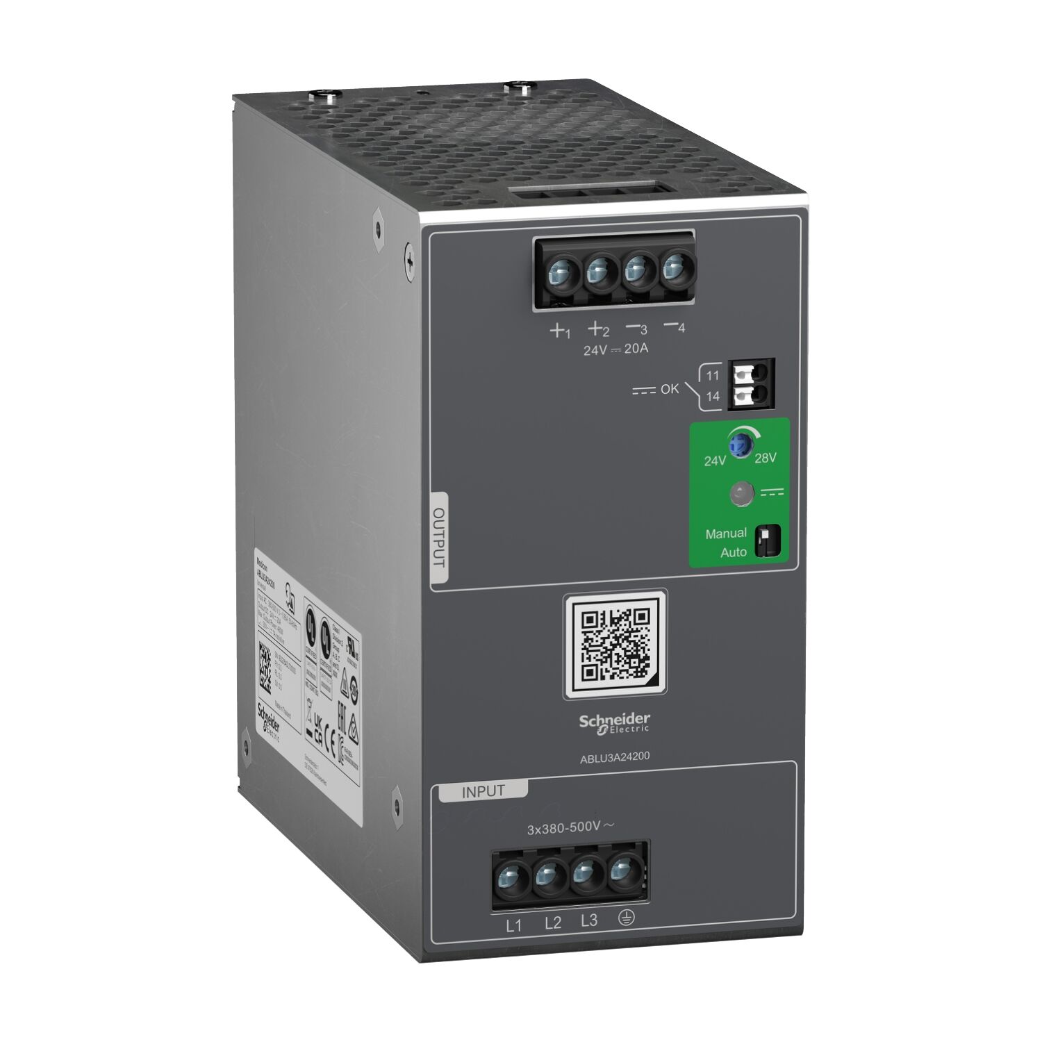 Schneider ABLU3A24200 3 Faz 24VDC 20A Güç Kaynağı
