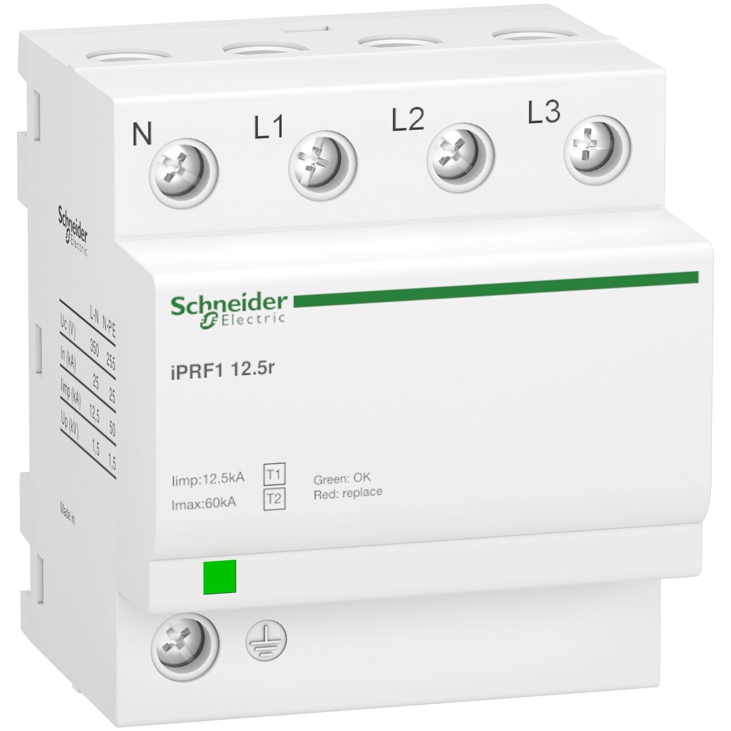 Schneider Electric A9L16634 İprf1 12.5R Modüler Parafudr - 3P + N - 350V - Uzaktan Aktarımlı