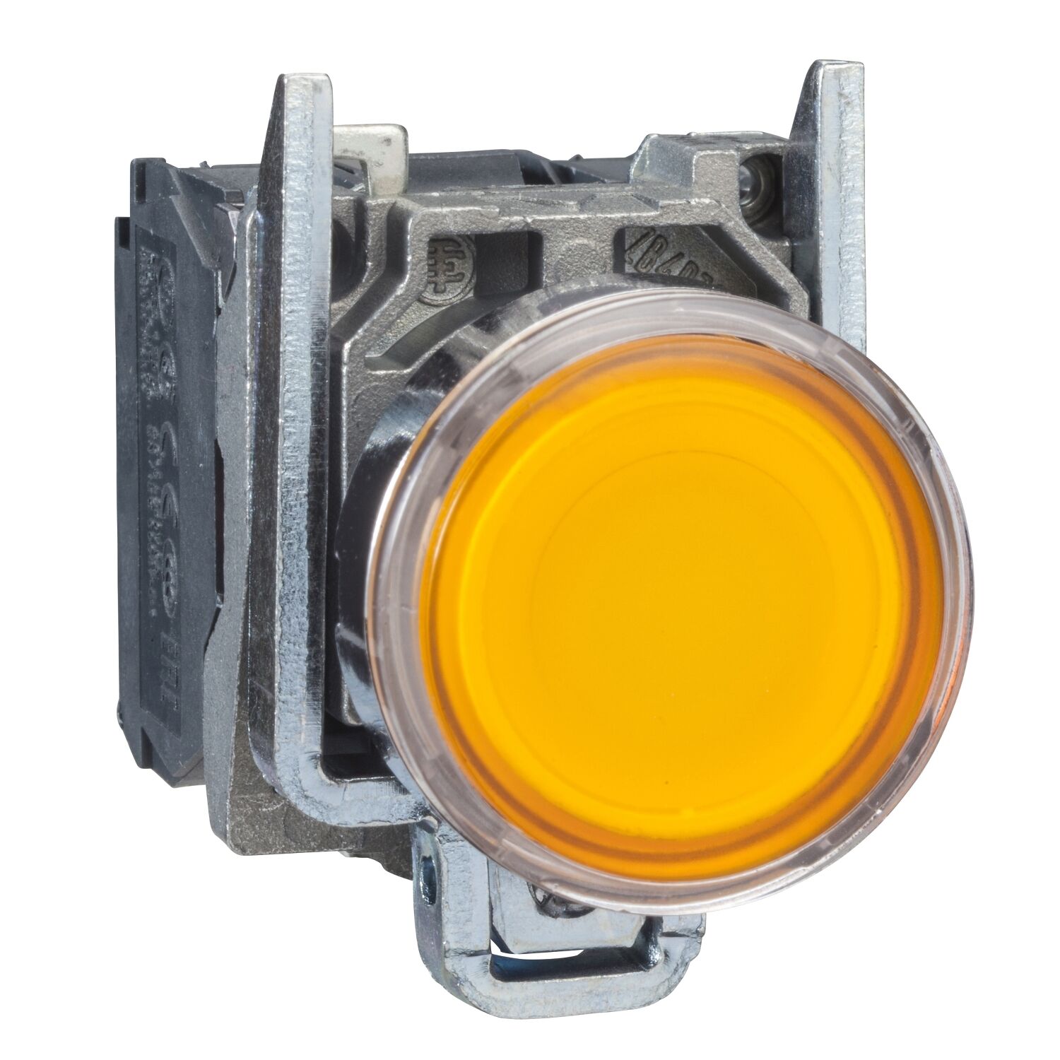 Schneider Electric XB4BW35G5 Turuncu Sıva Altı Eksiksiz Işıklı Basm Buton Ø22 Yaylı Dönüş 1Na+1Nk 110...120V