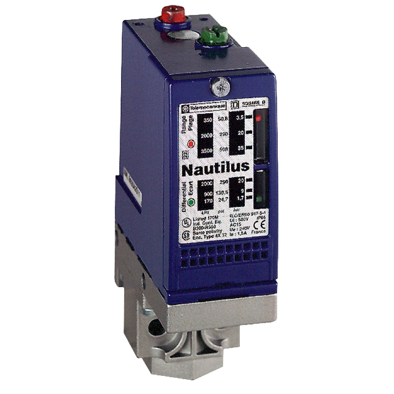 Telemecanique Sensors XMLB035A2S11 Basınç Anahtarı Xmlb 35 Bar - Ayarlanabilir Skala 2 Eşik - 1 K/A