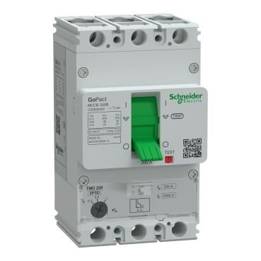 Schneider Electric G20B3A200 GoPact Şalter 200B, 3P3D 25kA AC 200A TMD Ayar Sahalı