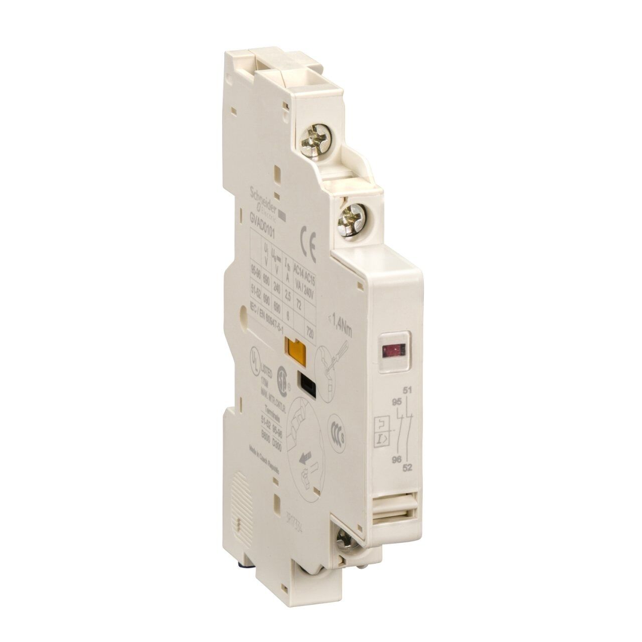 Schneider Electric GVAD1010 TeSys GV3 Yardımcı Kontak Bloğu Yandan 1NA
