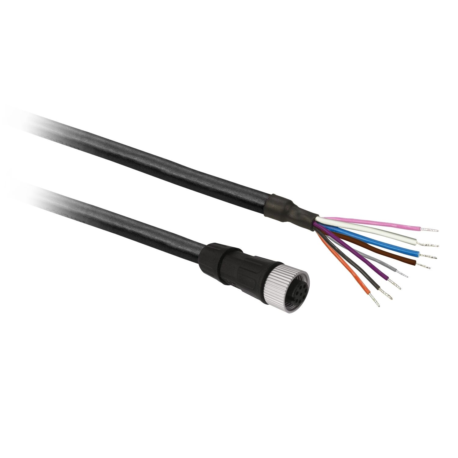 Telemecanique Sensors XZCP29P12L10 Kablolu Konnektör M12 8PIN PUR 10M