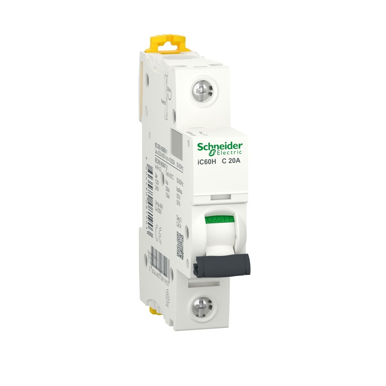 Schneider Electric A9F84120 İc60H - Minyatür Devre Kesici - 1P - 20A - C Eğrisi