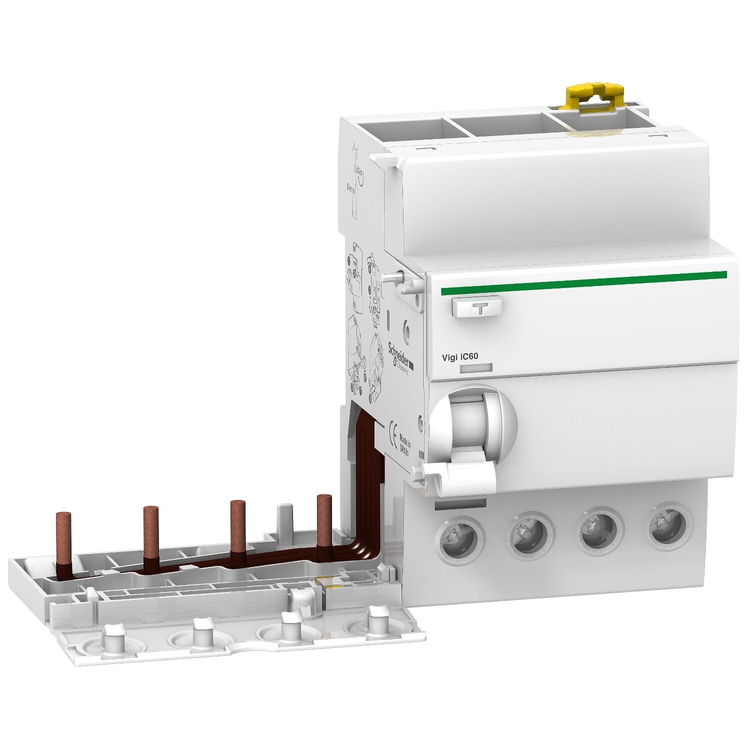 Schneider Electric A9V61463 Vigi İc60 - Toprak Kaçağı Eklenti Bloğu - 4P - 63A - 30Ma - Sı Tip