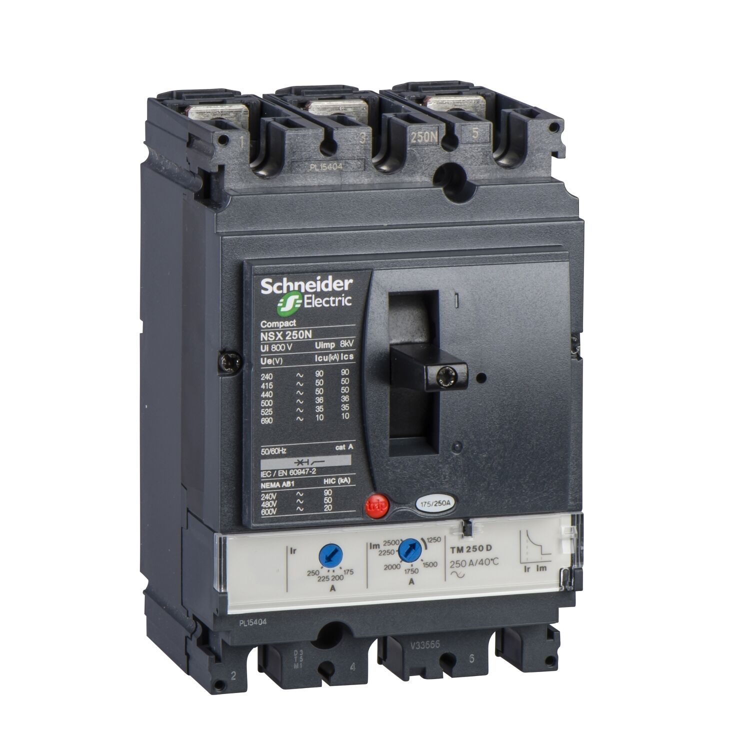 Schneider Electric C25N3TM200 Nsx250N Tm200D 50Ka