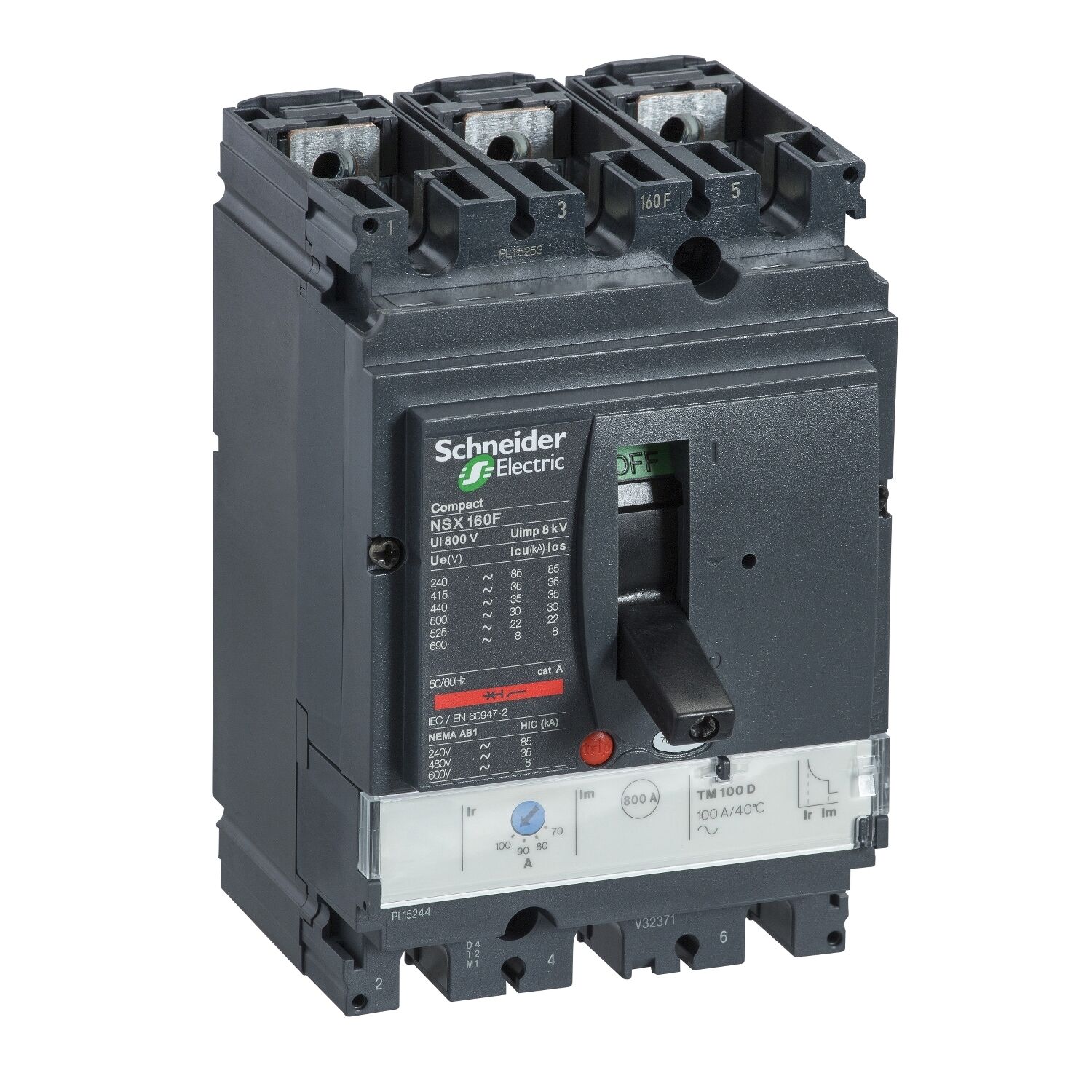 Schneider Electric C16H3TM125 Nsx160H Tm125D 70Ka