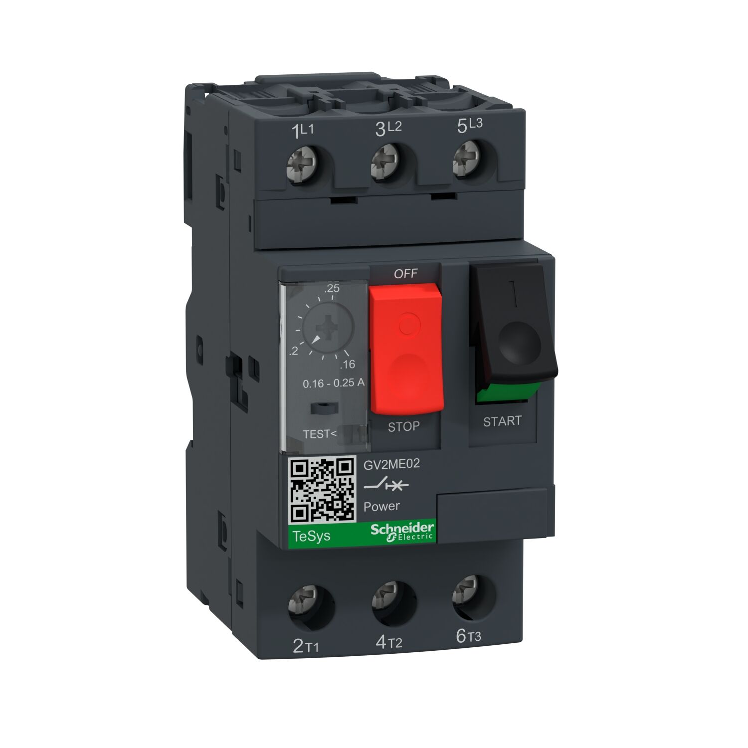 Schneider Electric GV2ME02 Tesys Gv2 Motor Devre Kesici Termik Many. 0.16-0.25A