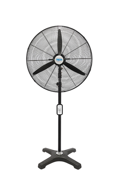 Hims Hef-Ak750 210W 75 Cm Siyah 3 Kanat Kumandalı Sanayi Tipi Ayaklı Vantilatör