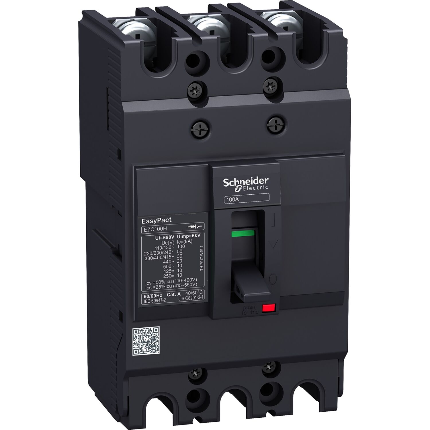 Schneider Electric EZC100H3050 Ezc Devre Kesici3P 30 Ka 220/240V 50 A Mccb