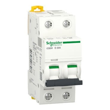 Schneider Electric A9F85220 İc60H - Minyatür Devre Kesici - 2P - 20A - D Eğrisi