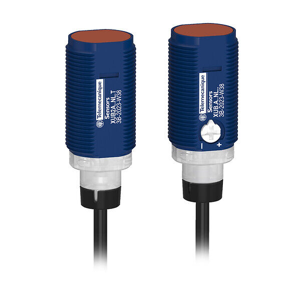 Telemecanique Sensors XUB2APXNL2 Fotoelektrik sensörler XU, Fotoelektrik sensör, Silindirik, Plastik, Geçiş ışınlı, Sistem, Smax 30m, PNP, Kablo 2m