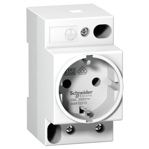 Schneider Electric A9A15310 Ray tipi modüler priz, topraklı priz