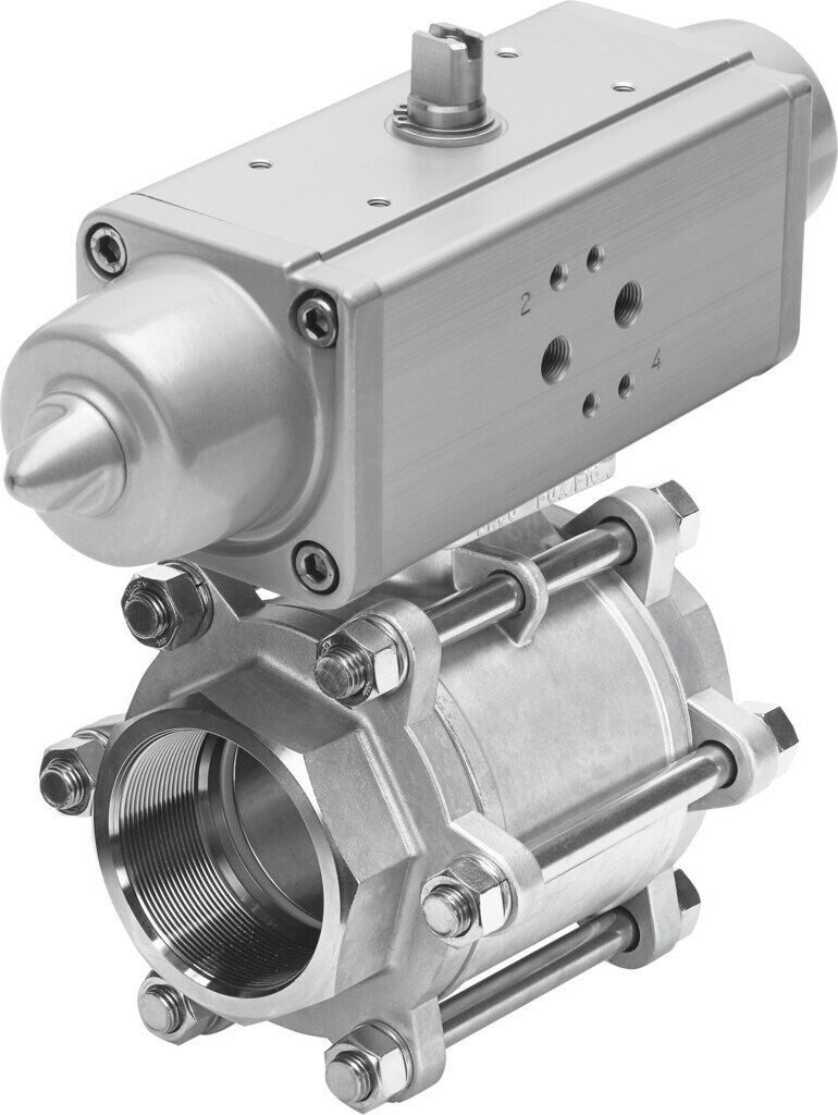 Festo 1758078 VZBA-3''-GG-63-T-22-F0710-V4V4T-PS180-R-9 Pnömatik aktuatörlü küresel vana