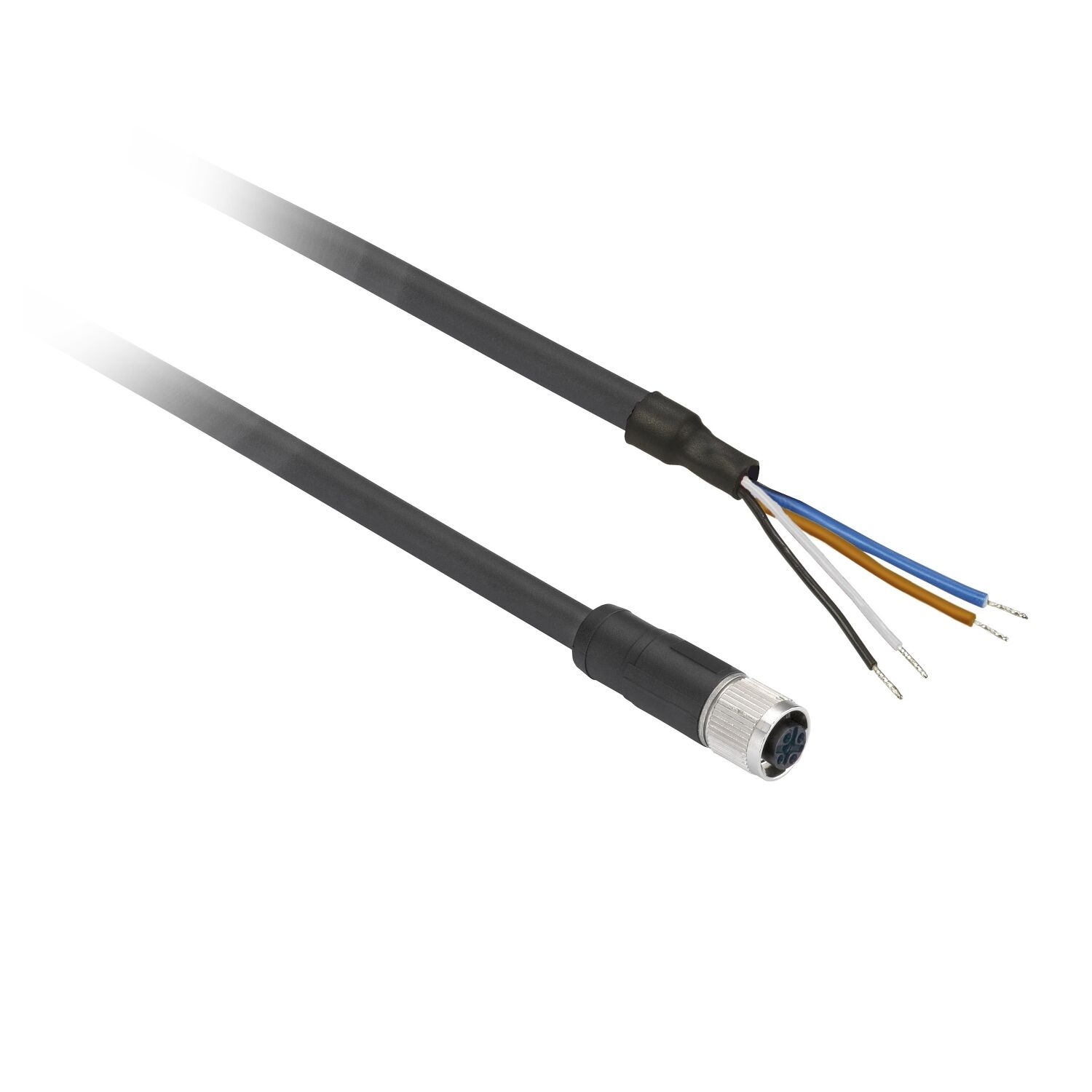 Telemecanique Sensors XZCP1164L2 Ön Kablolu Konnektörler Xz - Düz Dişi - M12 - 5 Pim - Kablo Pur 2M