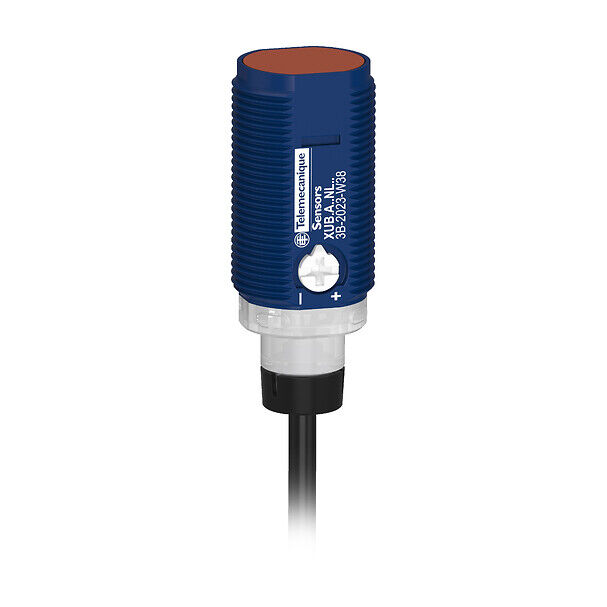 Telemecanique Sensors XUB5APXNL2 Fotoelektrik sensörler XU, Fotoelektrik Sensör, Silindirik, Plastik, Uzun, Smax 1 m, PNP, Kablo 2m
