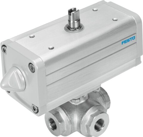 Festo 1915076 VZBA-1''-GGG-63-32T-F0405-V4V4T-PP30-R-90 Pnömatik aktuatörlü küresel vana