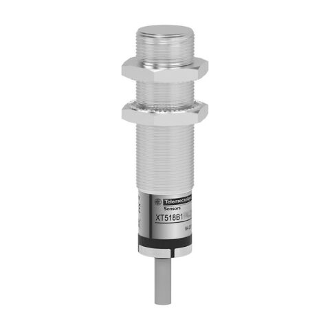 Telemecanique Sensors XT518B1PAL2 Kapasitif yakınlık sensörleri XT, silindirik M18, pirinç, 3 telli, Sn 5 mm, kablo 2 m, 1 adet