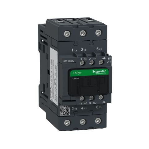 Schneider Electric LC1D65ABD Tesys D Kontaktör 3P 65A Ac3 24Vdc