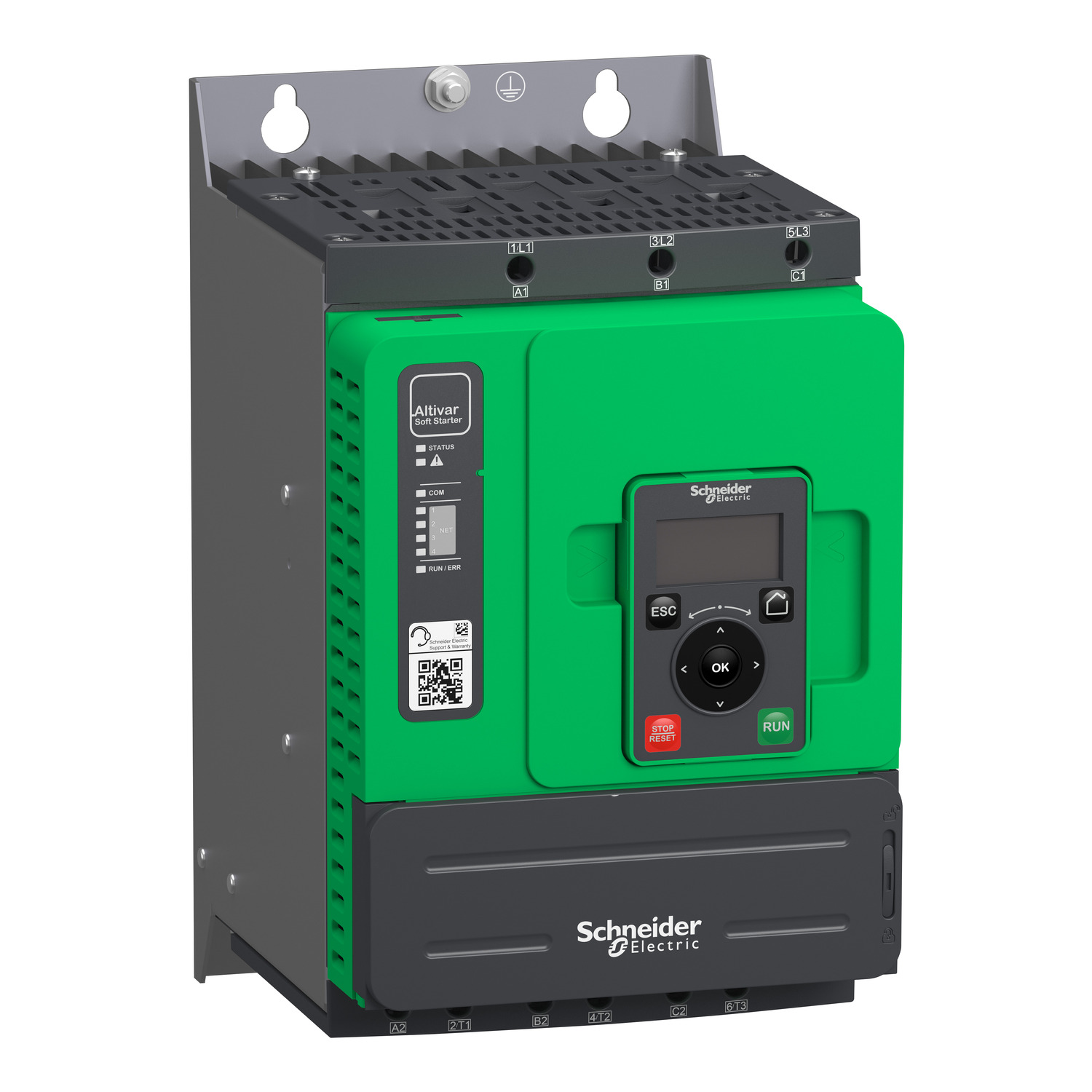Schneider ATS480D17Y Yumuşak Yolverici ATS480, 17A 7.5 Kw 208...690V AC, kontrol beslemesi 110...230V AC