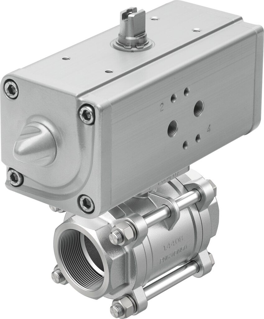 Festo 1809658 VZBA-2''-GG-63-T-22-F0507-V4V4T-PP60-R-90 Pnömatik aktuatörlü küresel vana