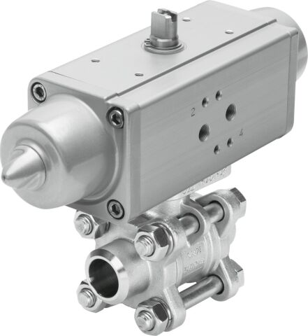 Festo 1774109 VZBA-11/2''-WW-63-T-22-F0507-V4V4T-PS53-R Pnömatik aktuatörlü küresel vana