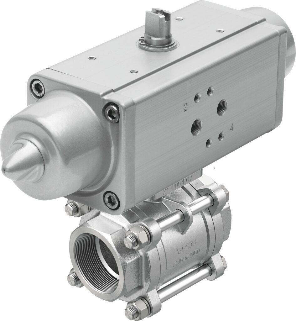 Festo 1758074 VZBA-11/4''-GG-63-T-22-F0405-V4V4T-PS53-R Pnömatik aktuatörlü küresel vana