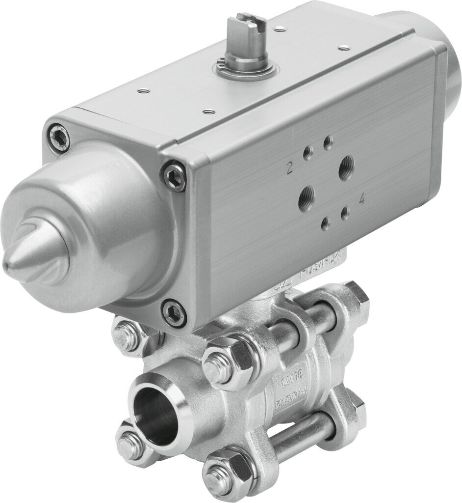 Festo 1774107 VZBA-1''-WW-63-T-22-F0405-V4V4T-PS30-R-90 Pnömatik aktuatörlü küresel vana
