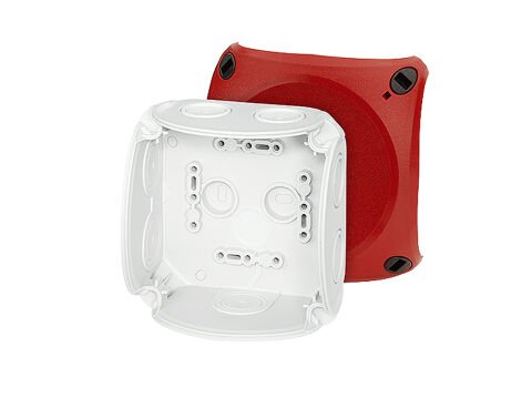 Hensel DK 0400 R 104x104x70    Buat; IP66, IK07, PP, H/S F, FR, Elastik Membran, RAL 3000 (Kırmızı)