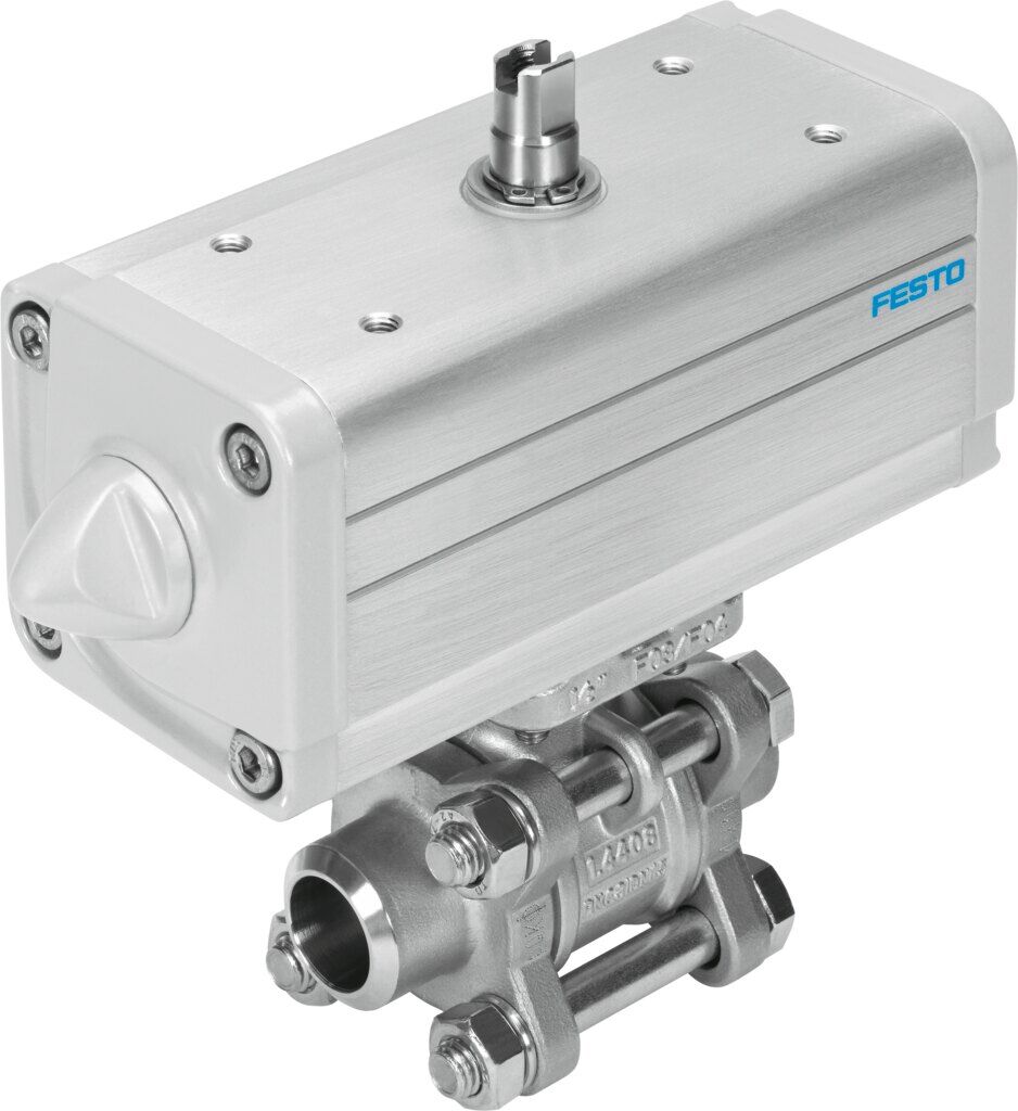 Festo 1810732 VZBA-1/2''-WW-63-T-22-F0304-V4V4T-PP15-R- Pnömatik aktuatörlü küresel vana