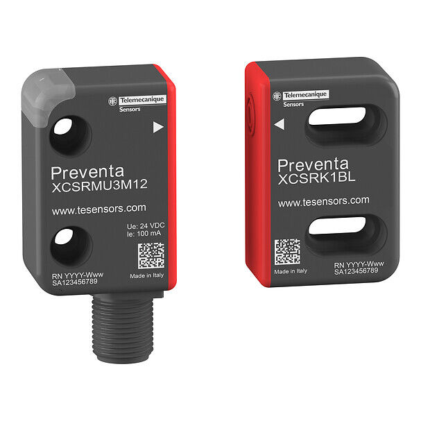 Telemecanique Sensors XCSRMU3M12 Minyatür Güvenlik RFID anahtarı, sınırsız eşleştirme özelliği, zincirleme bağlantı + EDM, 8 pin, M12 konnektör