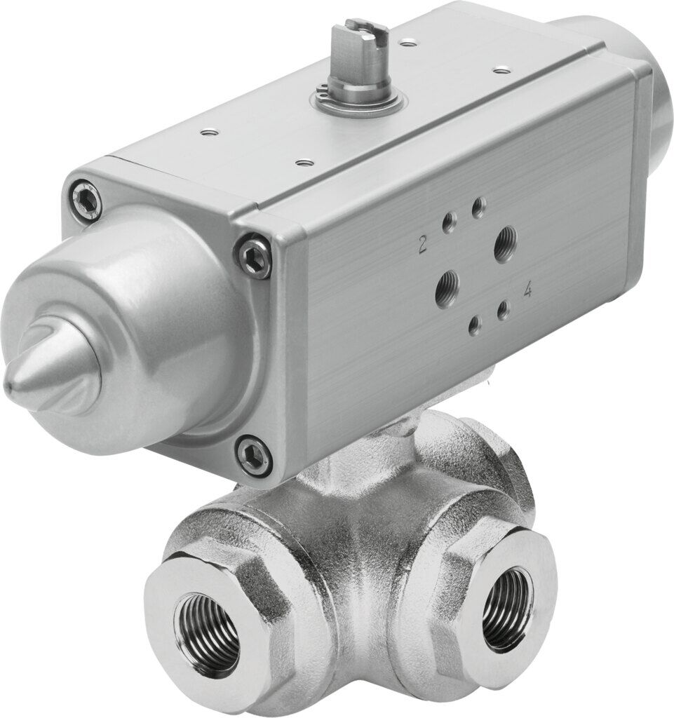 Festo 1915545 VZBA-1/2''-GGG-63-32L-F0304-V4V4T-PS30-R- Pnömatik aktuatörlü küresel vana