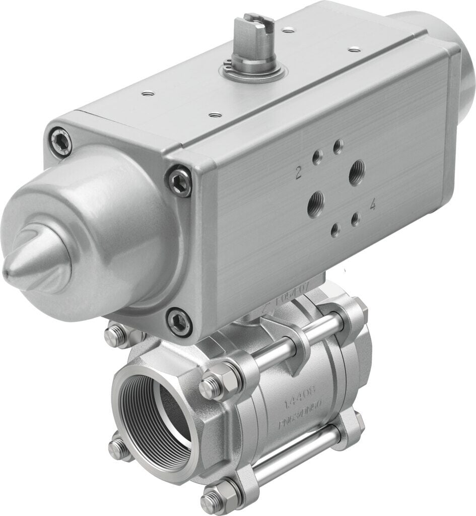 Festo 1758077 VZBA-21/2''-GG-63-T-22-F0710-V4V4T-PS120- Pnömatik aktuatörlü küresel vana