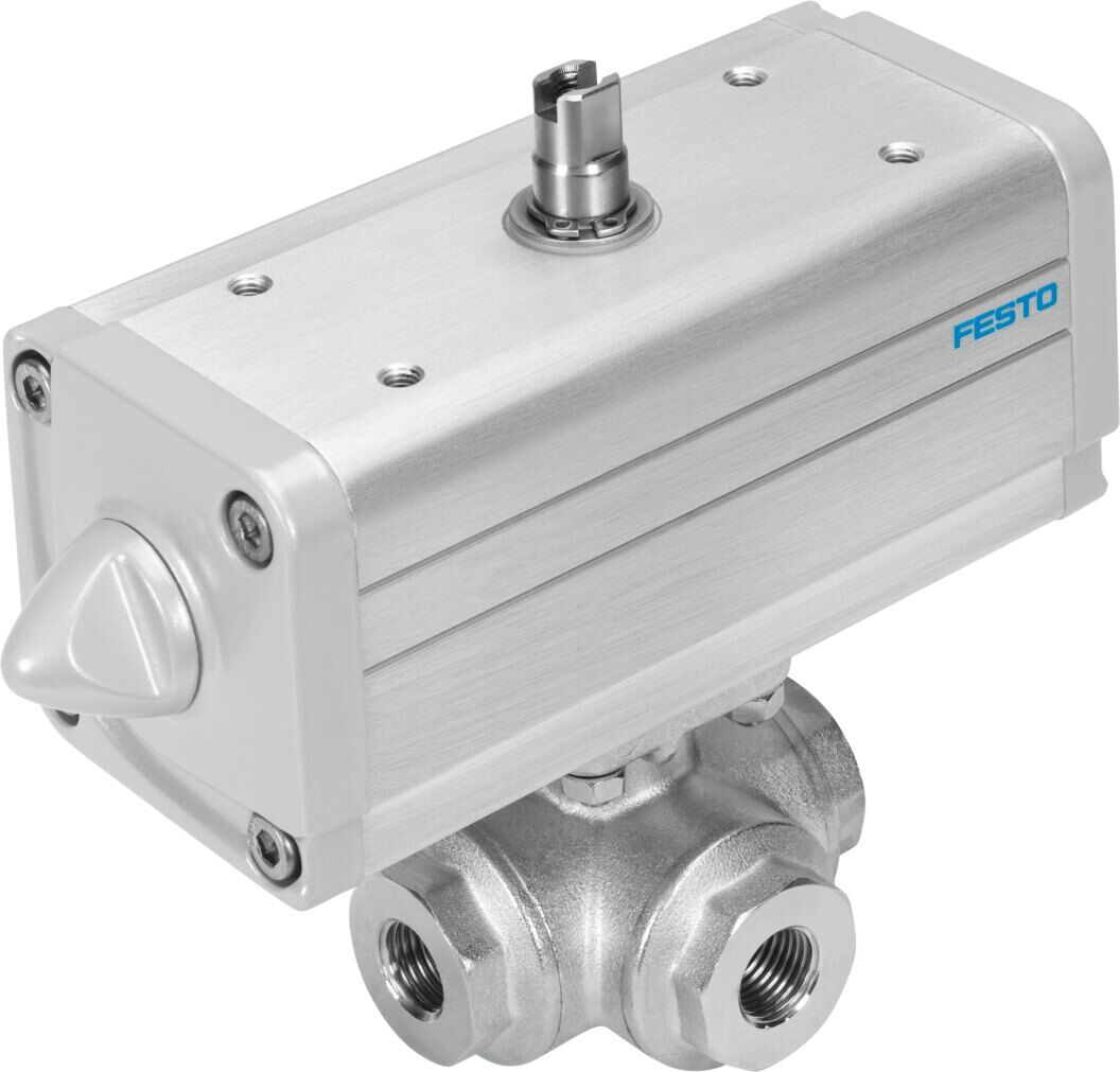 Festo 1914790 VZBA-11/4''-GGG-63-32L-F0405-V4V4T-PP60-R Pnömatik aktuatörlü küresel vana