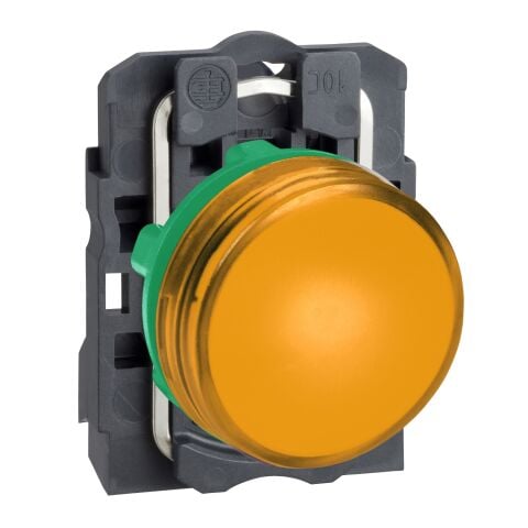 Schneider Electric XB5AVB5 24V Entegre Led'Li Turuncu Eksiksiz Pilot Işığı Ø22 Düz Lens