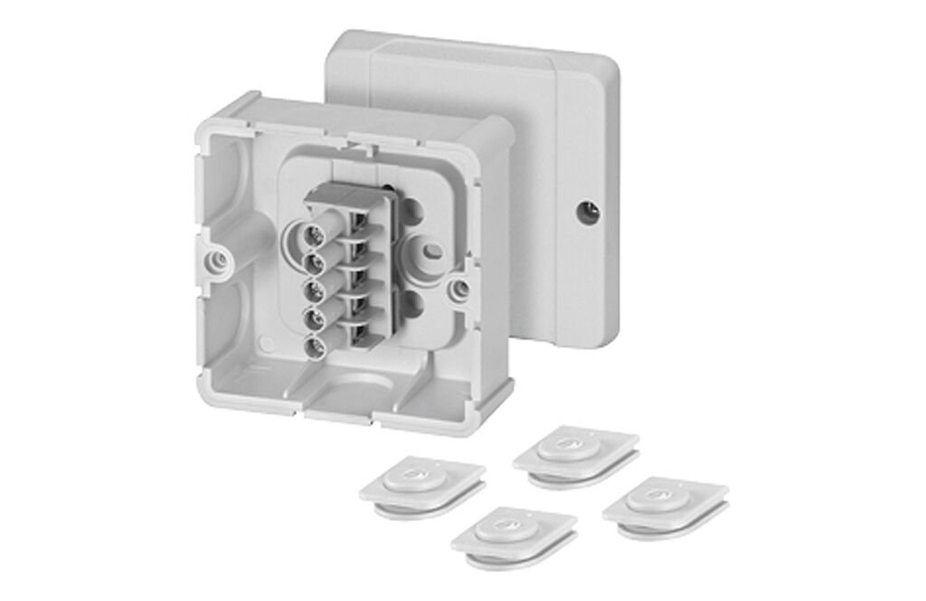 Hensel DP 9025 88x88x49    Buat; IP54, IK07, PP, H/S F, FR, Elastik Membran, RAL 7035 (Gri), 5 Kutuplu/5x 1,5-2,5mm²/ Cu