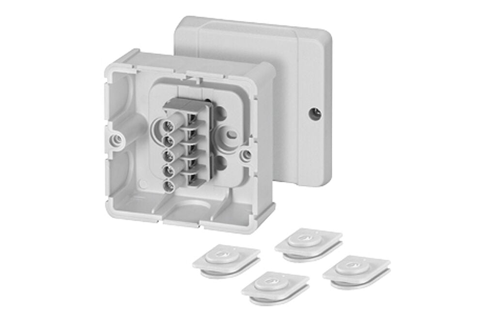 Hensel DP 9025 88x88x49    Buat; IP54, IK07, PP, H/S F, FR, Elastik Membran, RAL 7035 (Gri), 5 Kutuplu/5x 1,5-2,5mm²/ Cu