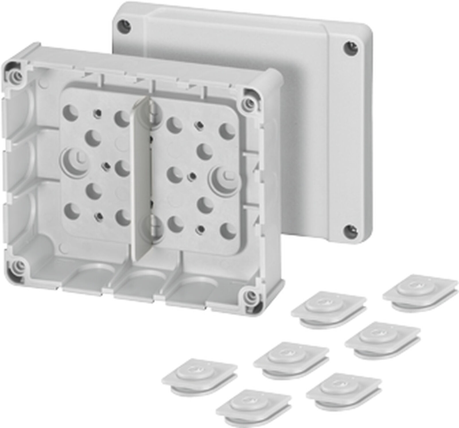 Hensel DP 9220 139x119x49    Buat; IP54, IK07, PP, H/S F, FR, Elastik Membran, RAL 7035 (Gri)