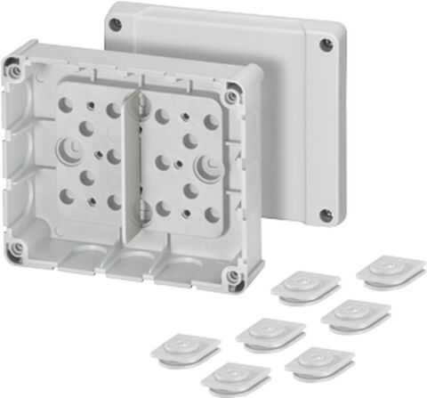 Hensel DP 9220 139x119x49    Buat; IP54, IK07, PP, H/S F, FR, Elastik Membran, RAL 7035 (Gri)