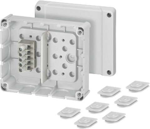 Hensel DP 9221 139x119x49    Buat; IP54, IK07, PP, H/S F, FR, Elastik Membran, RAL 7035 (Gri), 5 Kutuplu/5x 1,5-2,5mm²/ Cu