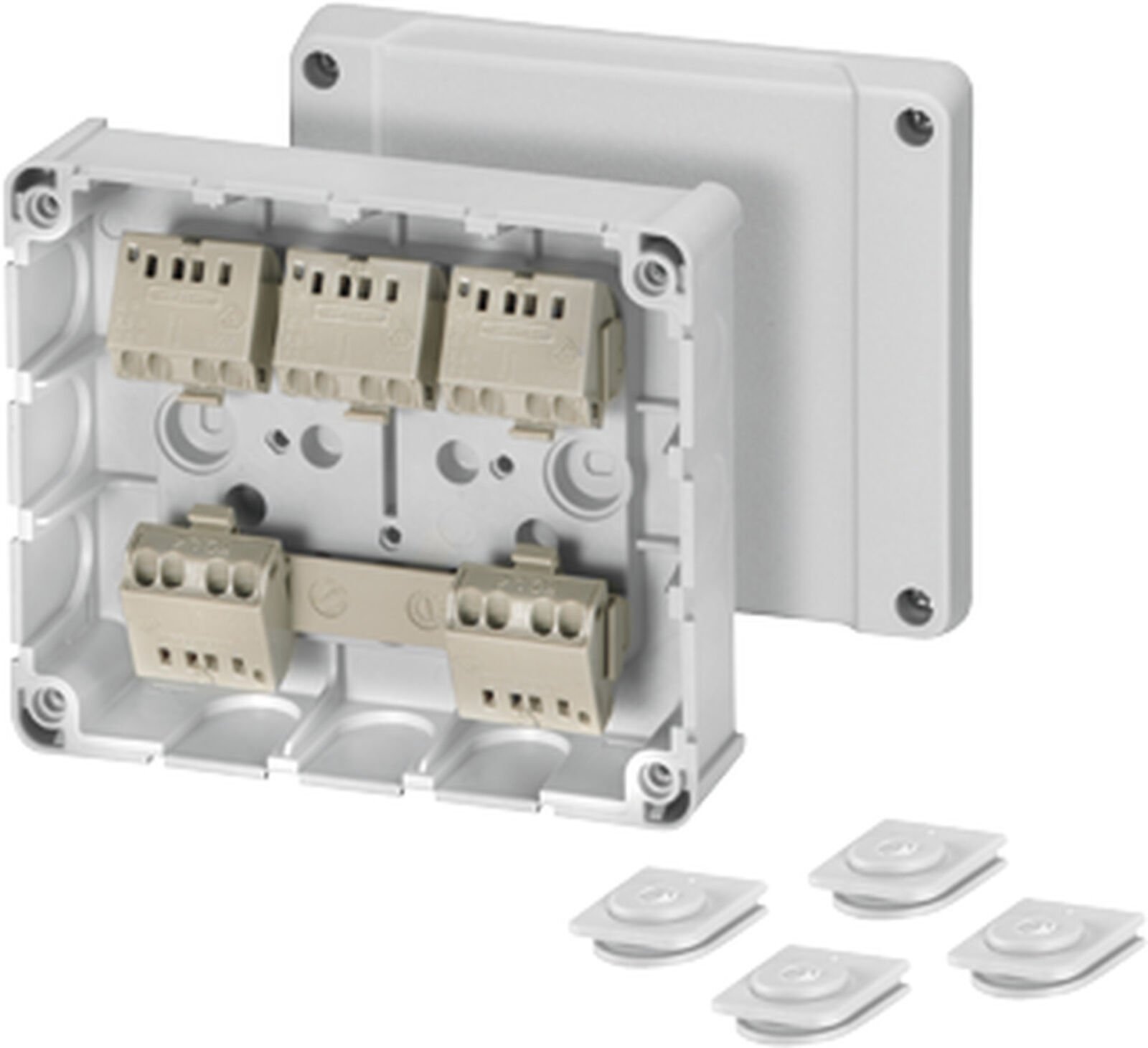 Hensel DPC 9225 139x119x49    Buat; IP54, IK07, PP, H/S F, FR, Elastik Membran, RAL 7035 (Gri), 5 Kutuplu/5x 1,5-2,5mm²/ Cu