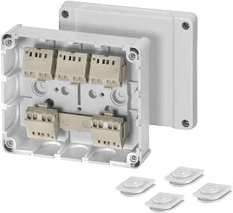 Hensel DPC 9225 139x119x49    Buat; IP54, IK07, PP, H/S F, FR, Elastik Membran, RAL 7035 (Gri), 5 Kutuplu/5x 1,5-2,5mm²/ Cu