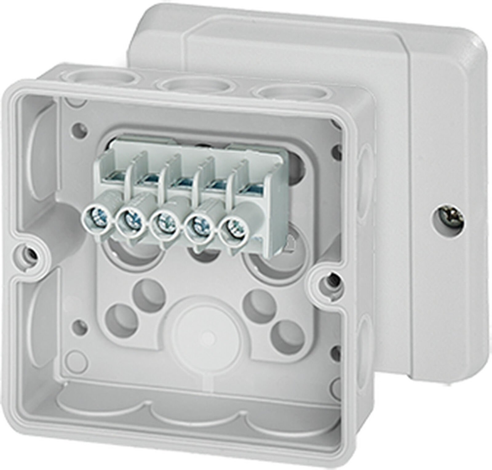 Hensel DE 9325 Z 88x88x47    Buat; IP55, IK07, PS, H/S F, FR, Elastik Membran, RAL 7035 (Gri), 5 Kutuplu/5x1,5-2,5mm²/ Cu