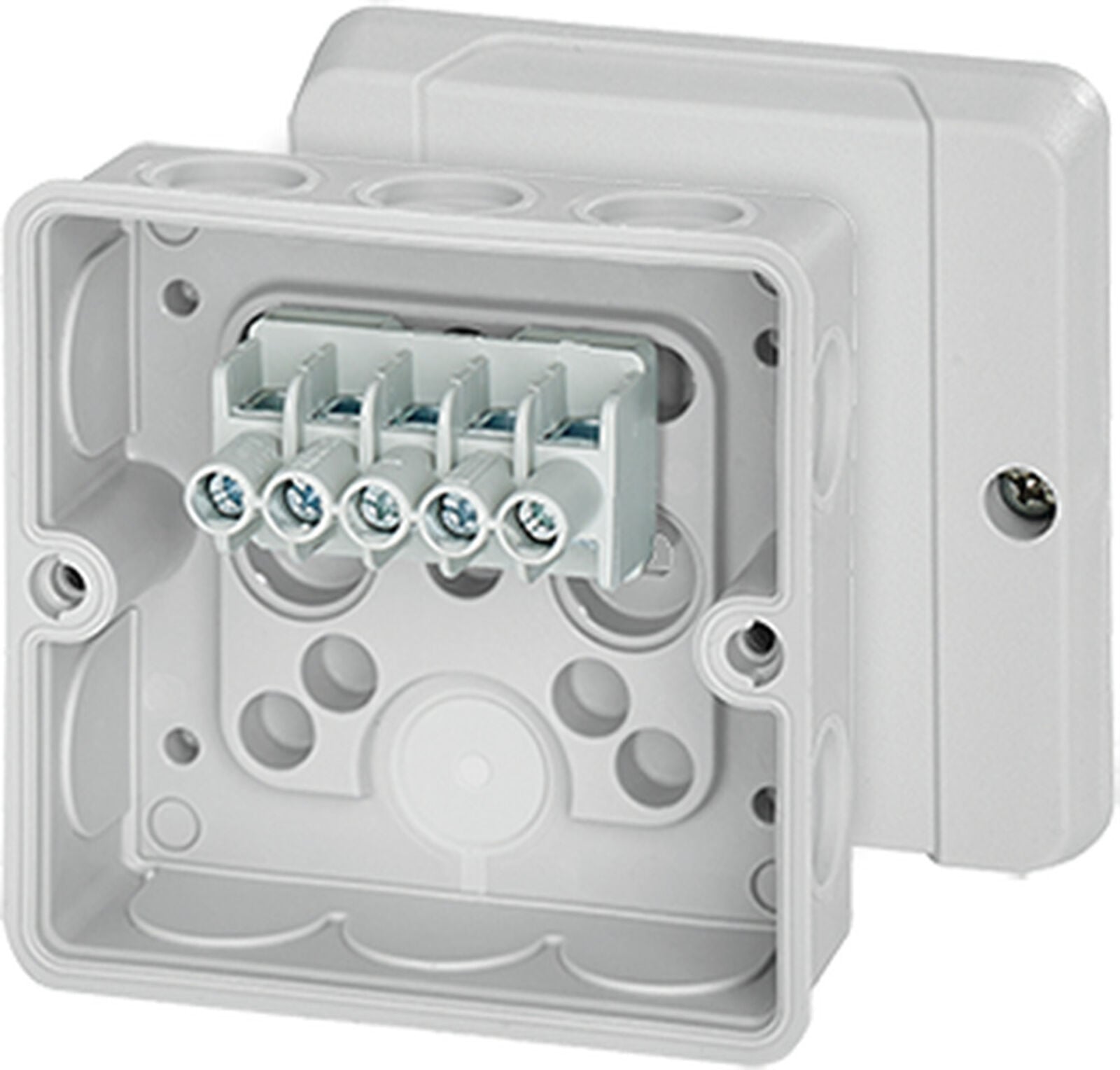 Hensel DE 9325 Z 88x88x47    Buat; IP55, IK07, PS, H/S F, FR, Elastik Membran, RAL 7035 (Gri), 5 Kutuplu/5x1,5-2,5mm²/ Cu