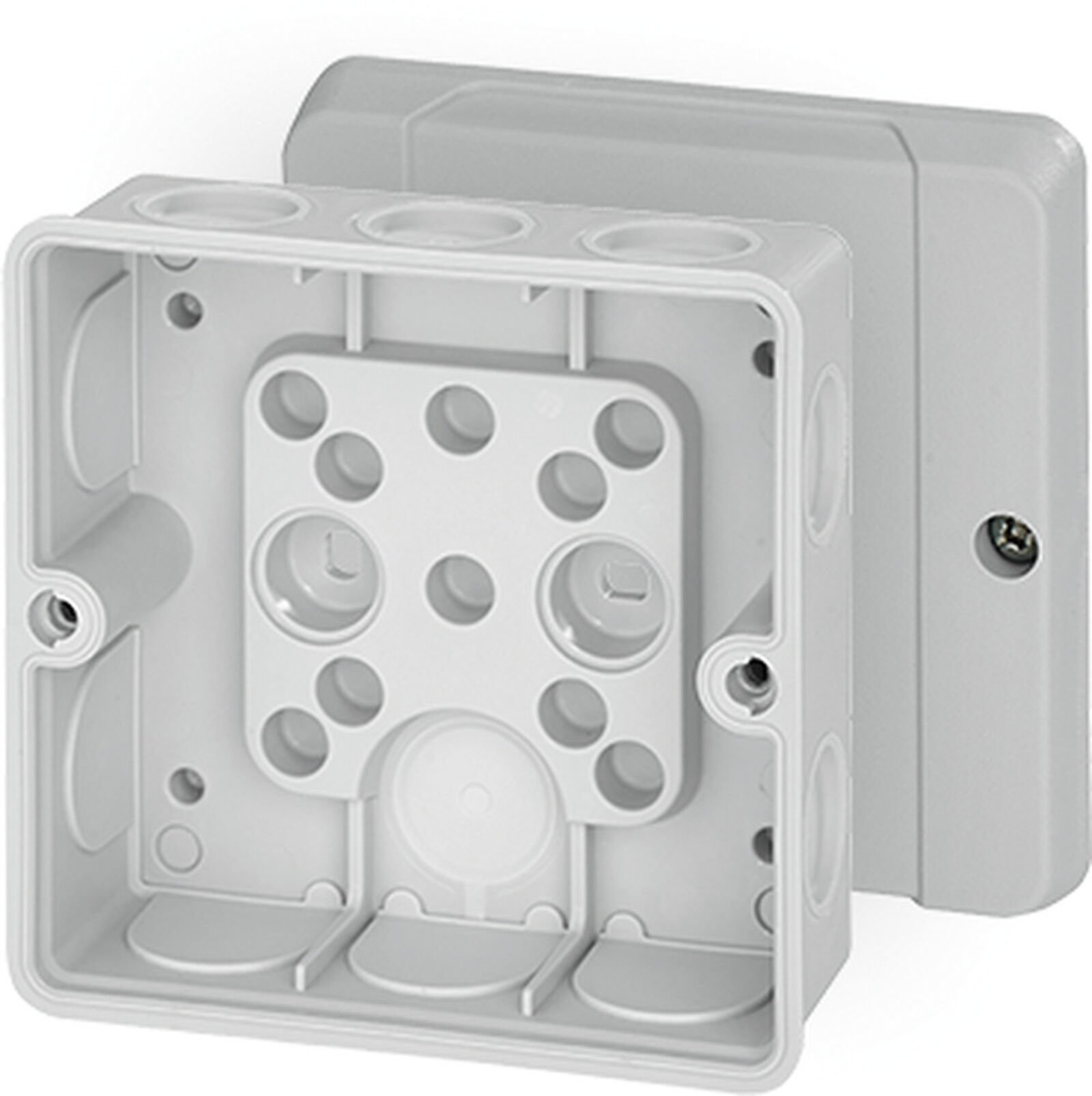 Hensel DE 9340 98x98x52    Buat; IP55, IK07, PS, H/S F, FR, Elastik Membran, RAL 7035 (Gri)