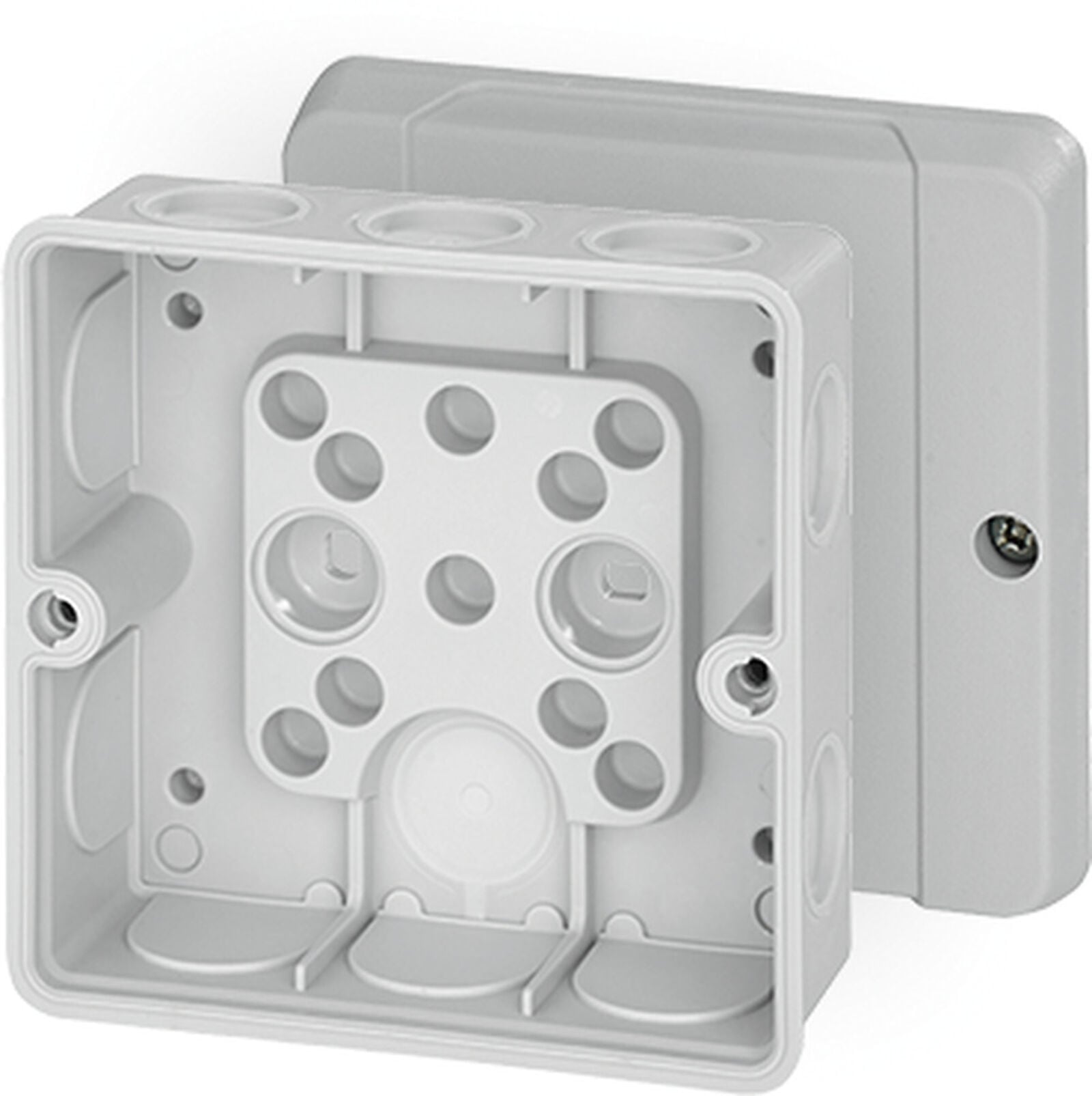 Hensel DE 9340 98x98x52    Buat; IP55, IK07, PS, H/S F, FR, Elastik Membran, RAL 7035 (Gri)