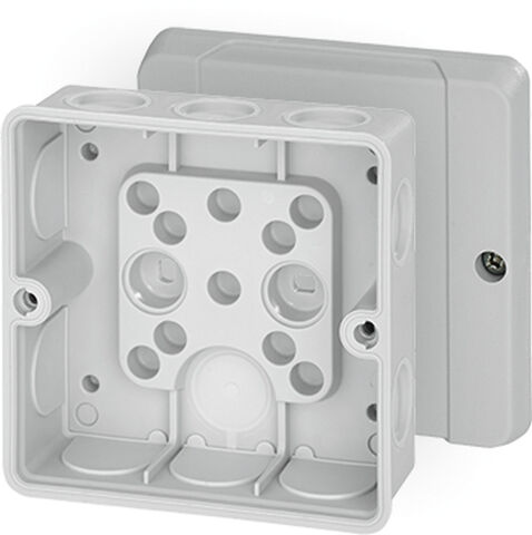 Hensel DE 9340 98x98x52    Buat; IP55, IK07, PS, H/S F, FR, Elastik Membran, RAL 7035 (Gri)
