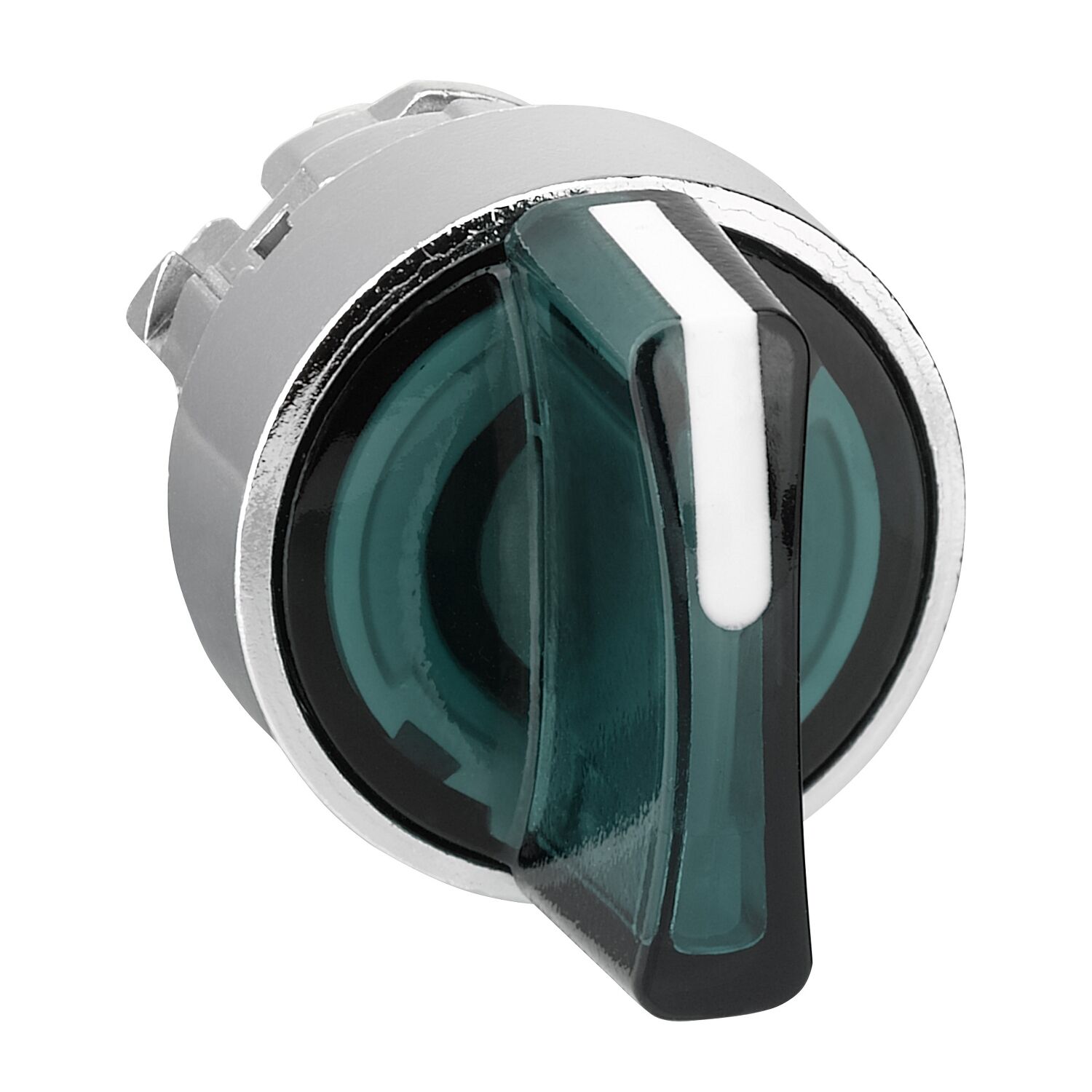 Schneider Electric ZB4BK1533 Yeşil Işıklı Mandal Buton Başlığı Ø22 3 Konumlu Yaylı Dönüş